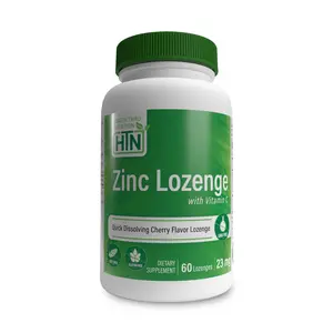 Health Thru Nutrition Zinc Lozenge – 23mg with Vitamin C Cherry Flavor 60 Lozenges | Natural Immune & Throat Support