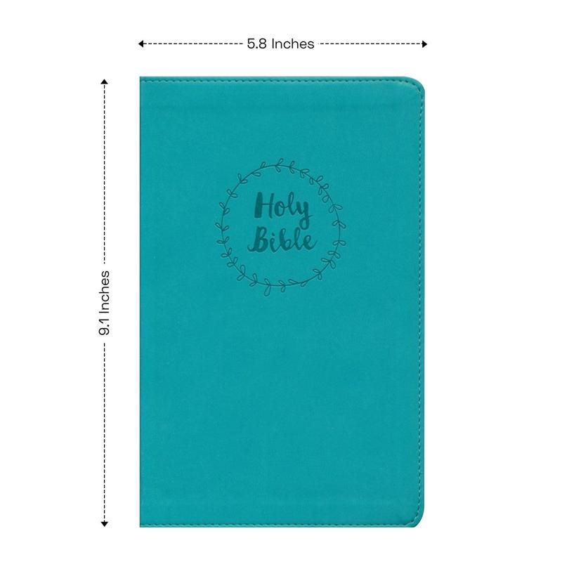 Custom NIV Teal Standard SIze Thinline Holy Bible Medium Print - Tiktok