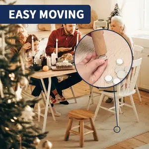 48pcs Plastic Sliding Mat for Furniture, Adhesive Sliding Mat, 0.98 Inch Moving Mat, Small Size Chair Leg Floor Protector