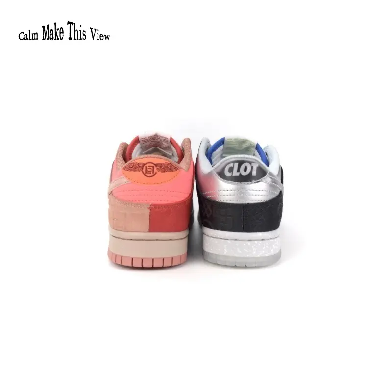 Mismatched Two-Tone Low Skate Sneakers, Dusty Pink Burgundy Matte Suede & Metallic Silver Embossed Leather, Dual-Tone EVA Midsole Two Color Rubber Outsole, Shock Absorbing Street Sport Footwear