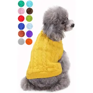 Dog Sweaters for Small Dogs Girl Boy, Cute Knitted Classic Turtleneck Warm Dog Winter Clothes Costume Cat Sweater Dog Christmas Sweaters for Dogs