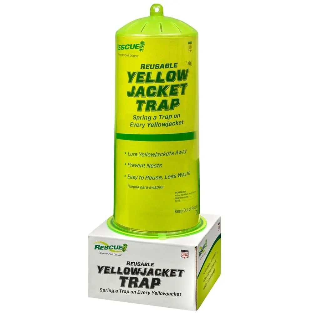 Reusable Yellowjacket Trap - Spring a Trap on Every Yellowjacket - Easy to Reuse Less Waste - Yellow Jacket Control Solution