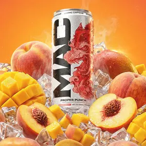 MAC Energy - Proper Punch - Caffeinated Beverage - 12 Pack Sports Drink