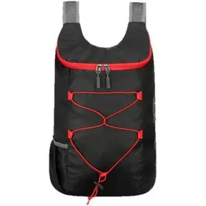 Lightweight and Thin Foldable Backpack, Climbing Bag, Hiking Daypack,15L Waterproof Travel Packable Rucksack (Black)