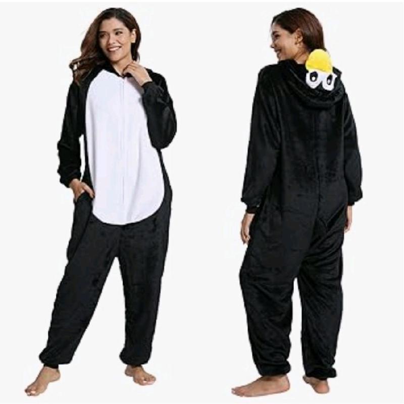 Unisex Adult Animal Onesie Pajamas Men Women Flannel Halloween Cosplay Costume Soft Cozy Sleepwear
