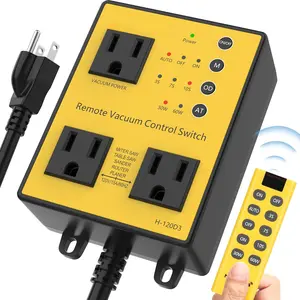 Automatic Vacuum  with Remote, 3/7/10s Delay Auto Vacuum  for Various Power Tools, Dust Collector On/Off Delay to  Circuit Overload and Tripping, Keep Your Workplace Clean