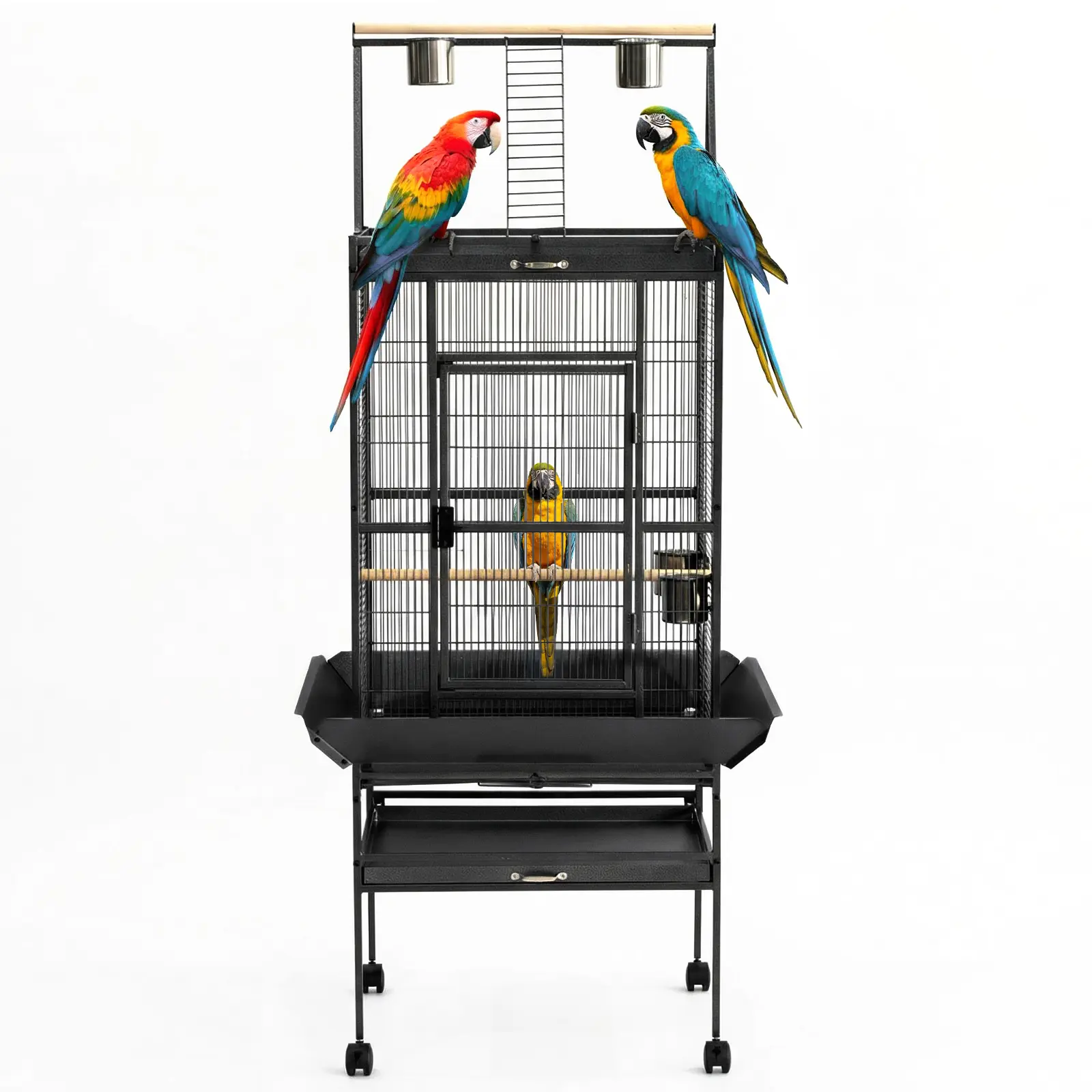 Spacious 173cm Bird Cage with Play Top – Large Steel Aviary for Cockatiels, Budgies, Conures, Lovebirds – Easy Clean, Sturdy, Separate Feeder – Indoor Parrot Bird House