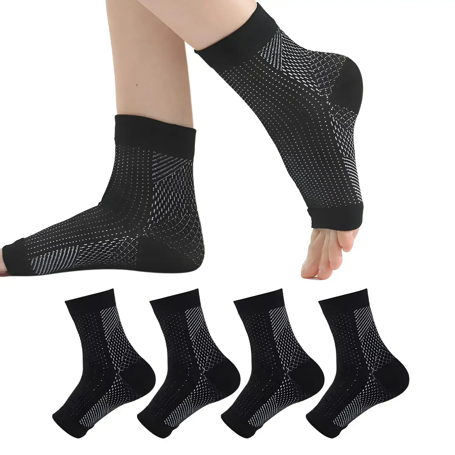 2 pairs of plantar fasciitis relief compression socks for men and women arch support anti fatigue open toe socks yoga gym cycling runningRAIMENTRY 2 pairs of plantar fasciitis relief compression socks for men and women arch support anti fatigue open toe socks yoga gym cycling runningRAIMENTRY