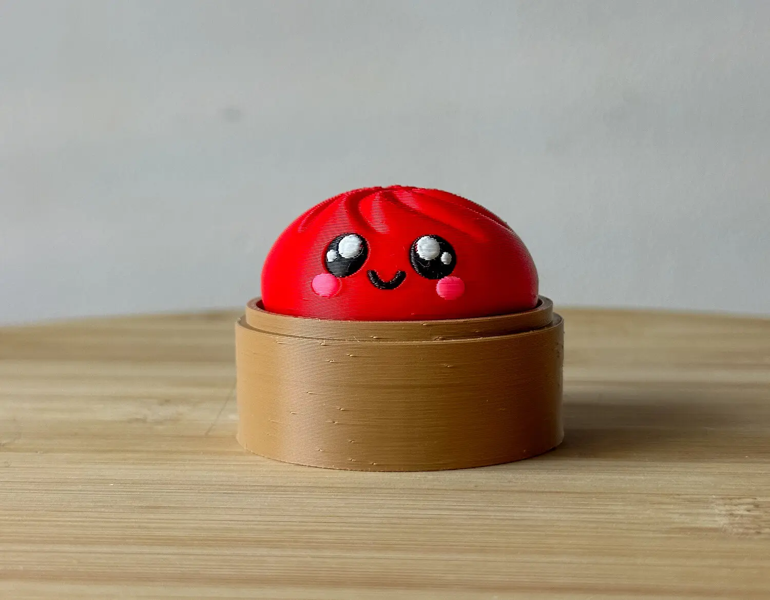 Mochi Bun 3D Printed Fidget Clicker | Kawaii Bun in Bamboo Steamer | Cute Sensory Desk Toy | Foodie Gift