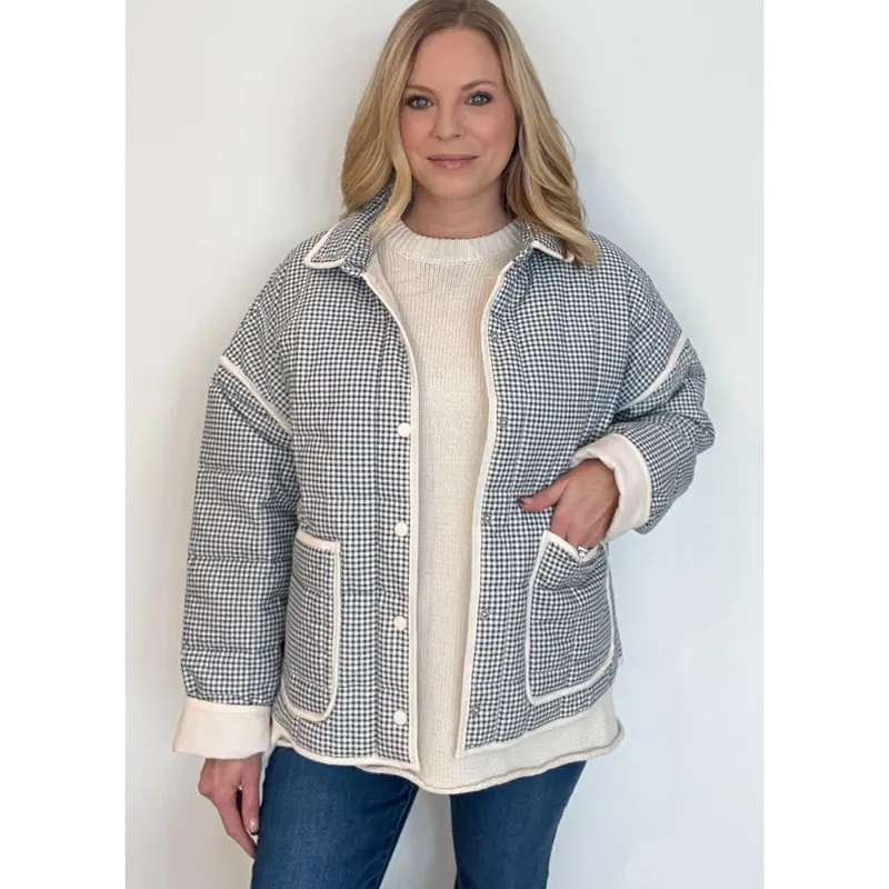 adidas gingham jacket - TikTok Shop