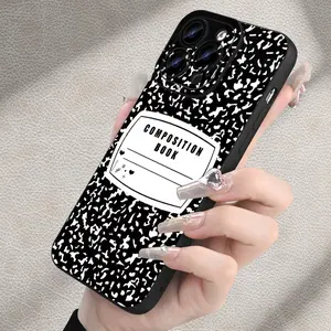 1 Notebook Pattern Painted Phone Case, Black Premium Feel Anti-Fingerprint Full Lens Protection Shockproof Drop-Proof for iPhone 17/16/15/14/13/12/11/X/XR/XS/8/7/SE Air Mini Plus Pro Max Series for iPhone13