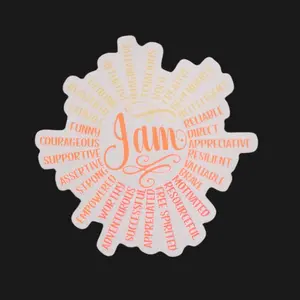 Affirmation Vinyl Sticker I AM 3x3 - dishwasher safe and re-usable 2-3 times sticker sheet mini sticker