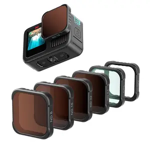 Compatible with GoPro Hero13/12/11/10/9/11Mini, this filter set covers ND, UV, and CPL filters, featuring quick installation and upgraded image quality, allowing capture of professional photos and videos, Photography camera accessories