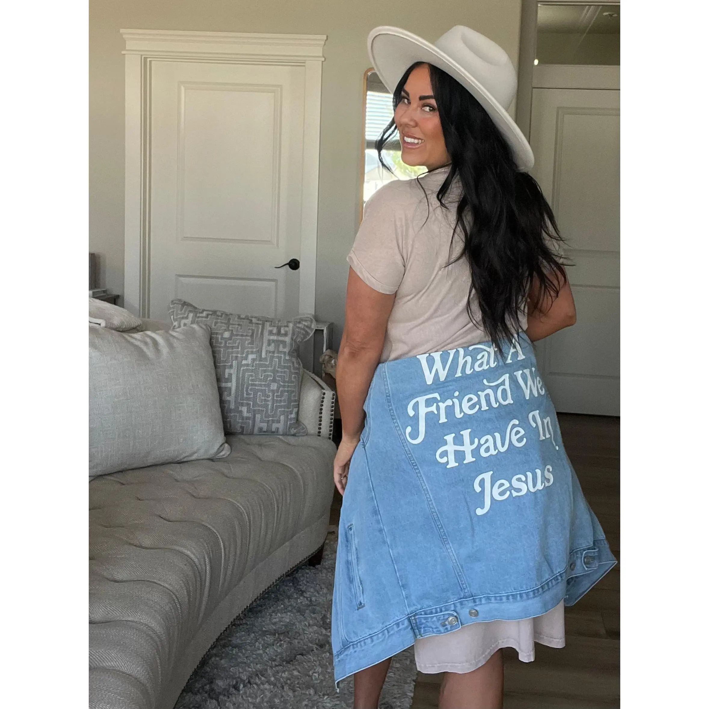 What a Friend In Jesus Denim Jacket