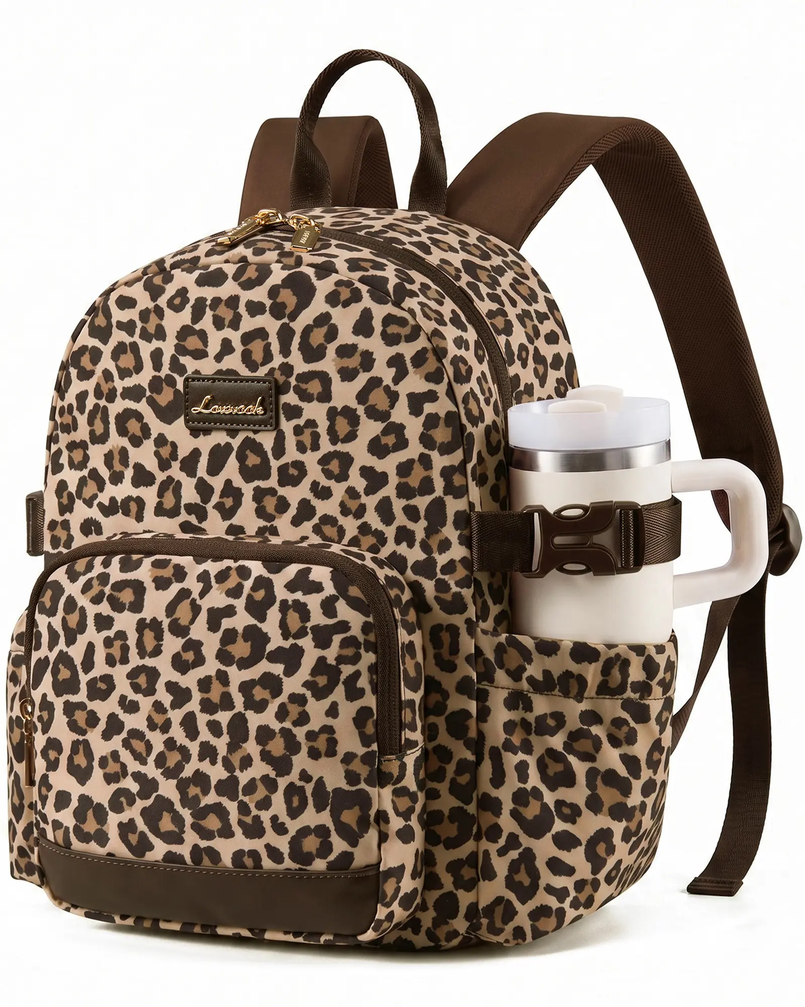 LOVEVOOK Upgrade Mini Backpack Purse for Women with Giant Tumbler Holder - Lightweight Small Backpack Women for Work Travel Park, Cute Water-Resistant Mini Backpack for Daily College
