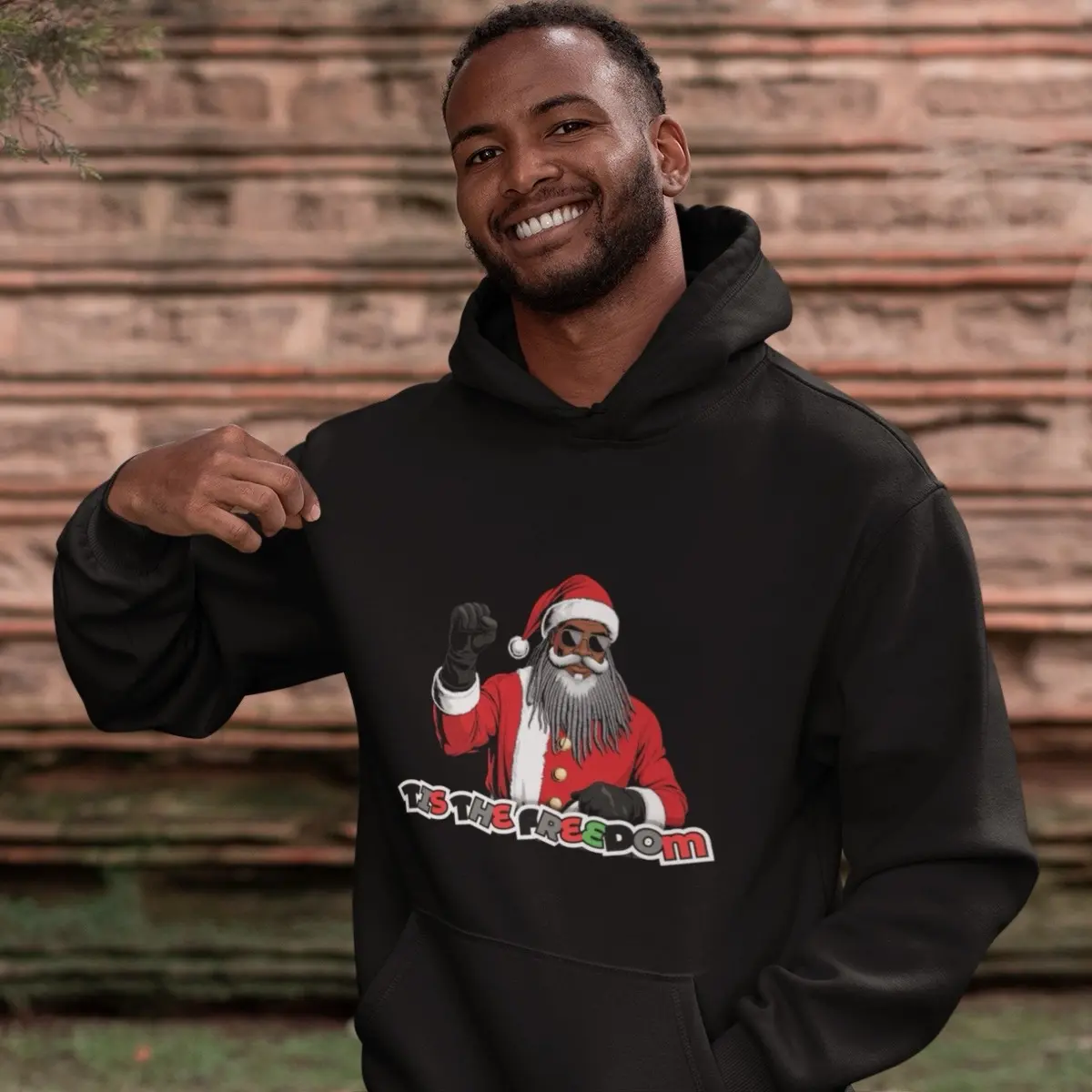 Tis The Freedom Santa Hoodie for Men - Sweatshirt - Menswear, Sweatshirts