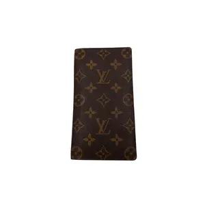 Pre-owned Louis Vuitton canvas Small Leather Goods Monogram Porte Valeurs Checkbook Wallet (ECG00069)