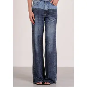 Two tone sweatpant jeans by Elan