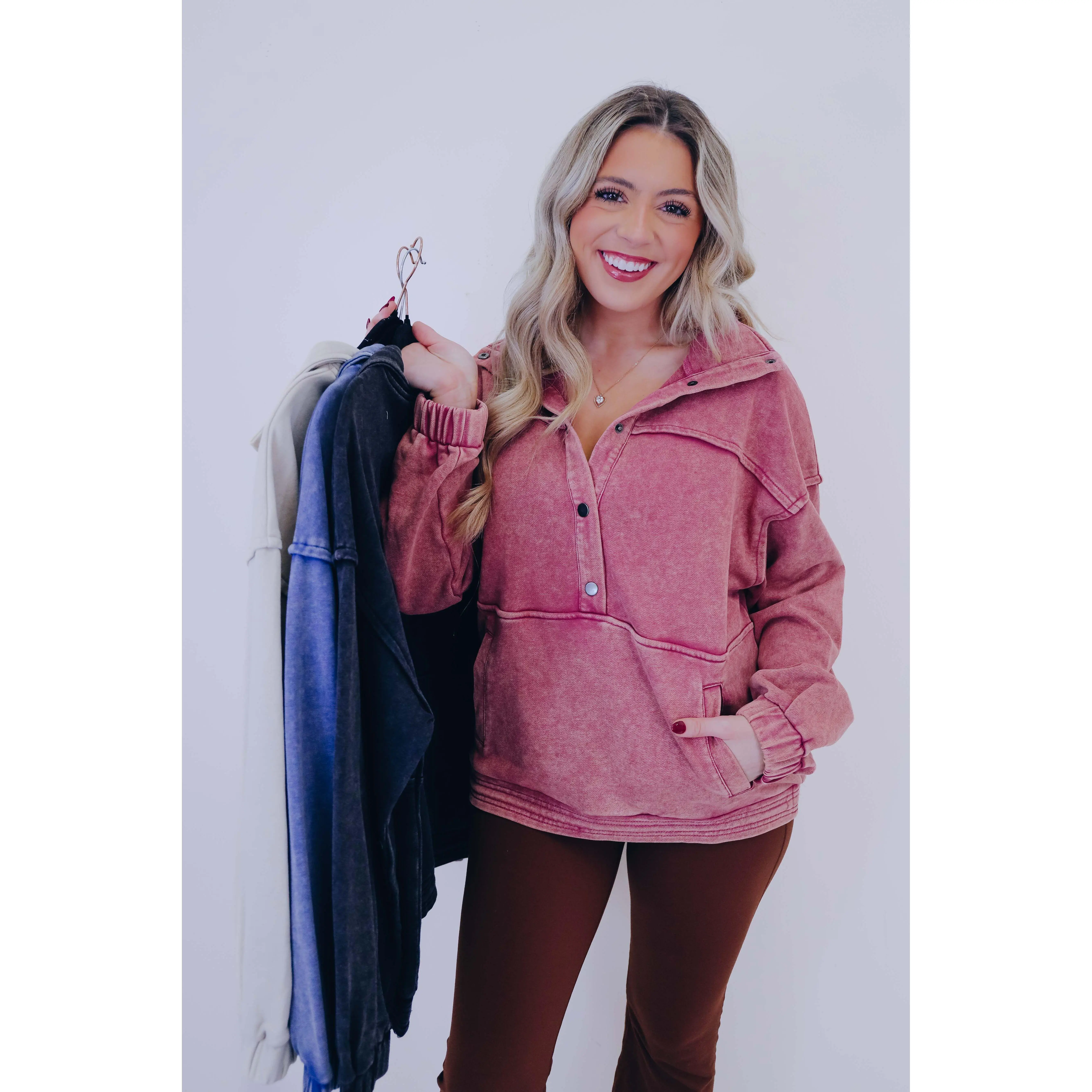 Polar Plush Mineral Washed Pullover - 4 Colors