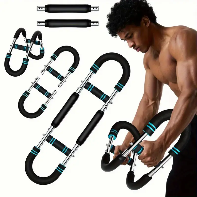 U-Shaped Arm Blaster | Adjustable Spring Resistance Trainer for Forearm, Chest & Triceps (60-110LBS)
