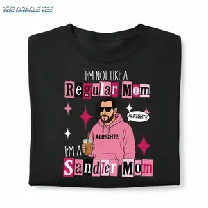 Funny Graphic Tee I'm Not a Regular Mom I'm a Sandler Mom T-Shirt Adam Sandler Fan Tee Gift for Mom Women Men Tee 100% Cotton Crew Neck Short Sleeve Casual Summer Tops