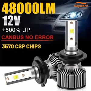 2 Pack Car H4 LED lights 60w 10000 Lumens, Temperature 6500k, Universal Fit 12V, H4 H11 9005 H7 Bulbs Car Headlights