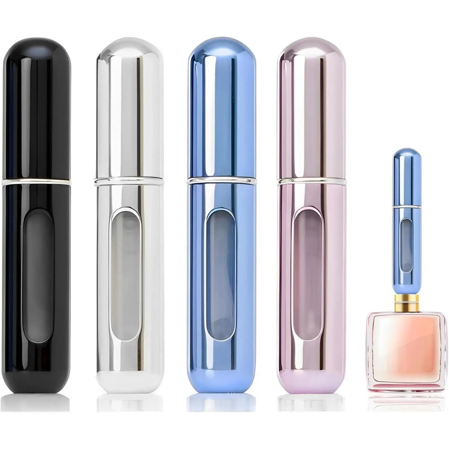 Travel Refillable Atomizer Sprayer for Perfume and Cologne Travel Bottle, Mini Perfume Refillable Bottle  for Pockets