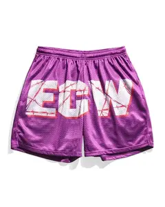 WWE ECW Wrestling Shorts Men Vintage Retro Street Style Casual Summer Gym Sports Loose Fit Comfortable WWE Mesh Shorts Unisex Athletic Wear Trendy Fashion