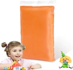 1.1LB  Clay, Air Dry Clay for Adults, Orange Air Dry Ultra Light Clay, , Non-Sticky, Ideal  for Boys and Girls