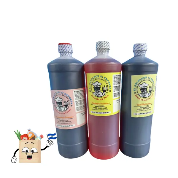 Esencias Salvadoreñas Authentic Salvadorian Flavors Variety Pack 3 Bottles 750ml Each