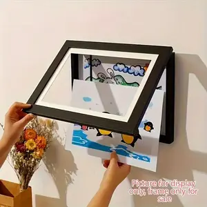 Magnetic A4 A3 Art Frame Front Opening Cute Cartoon Design Photo Display Stand Home Office Decor Artwork Holder Nice Birthday Gift