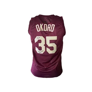 Isaac Okoro Signed Custom Wine Cleveland Basketball Jersey Beckett