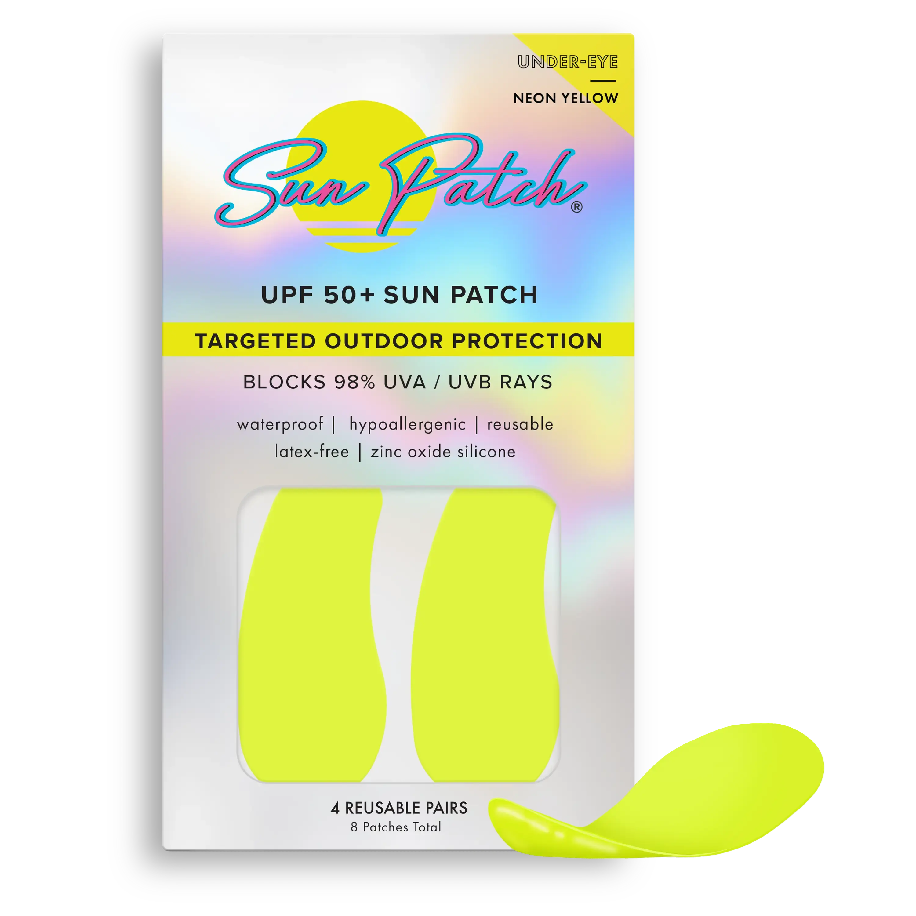 Sun Patch Under-Eye yellow UV Protection UPS 50+ Sunscreen Gentle Hypoallergenic Sensitive Skin Repair Water Proof