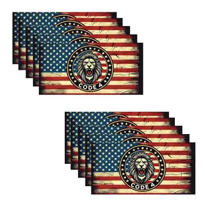 DEWEST 10pcs Thin Blue Line Sticker Code 4 American Flag Thin Blue Line Decal, Lives Matter Flag Sticker for Cars, Trucks & Windows