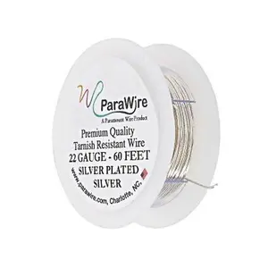 JTV Silver Plated 22 Gauge Wire Spool Total of 60 Feet