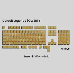 Gold Full Metal Keycap Set Base Kit