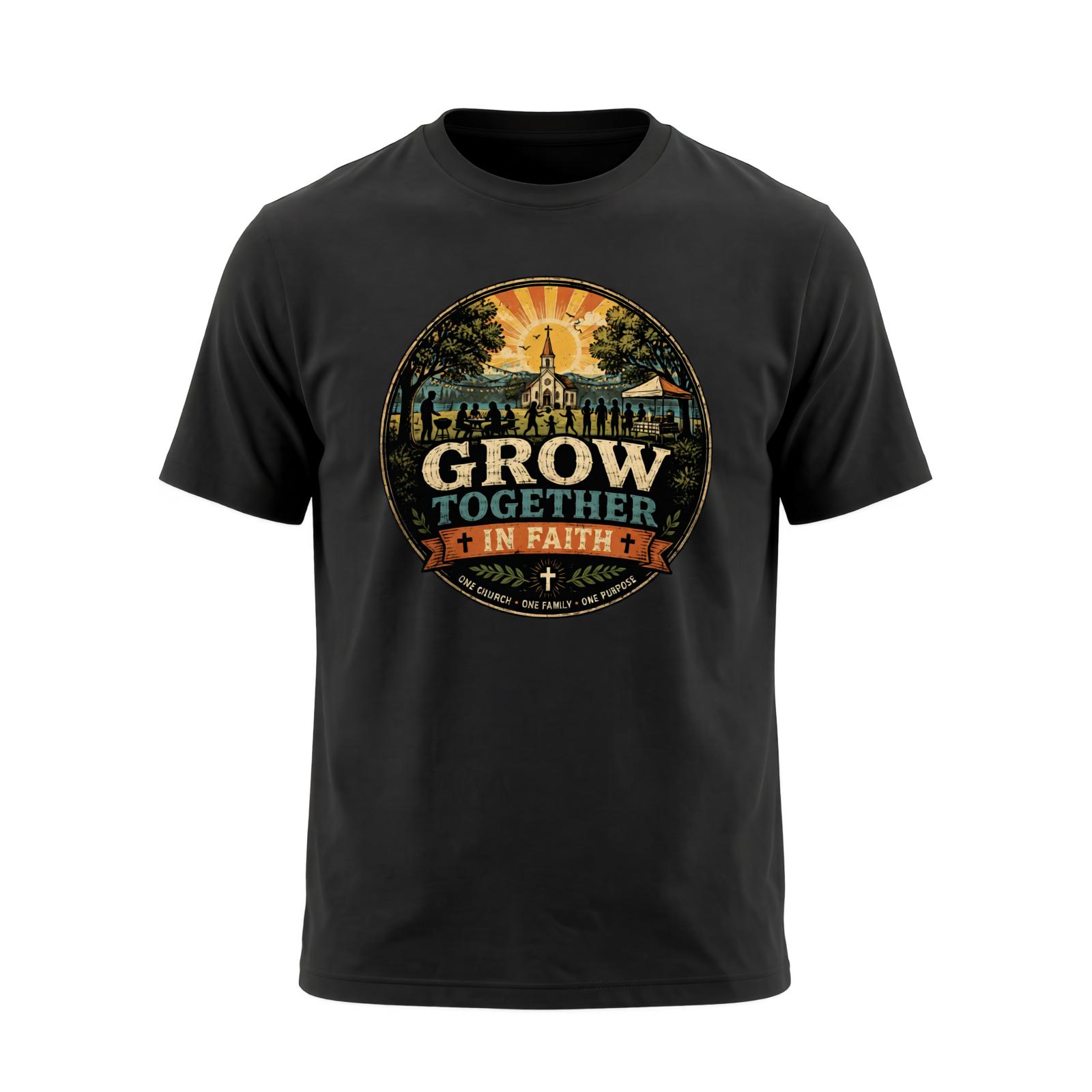 Men's Unisex Breathable Soft Cotton Graphic Print Christian Faith T-Shirt - Church Group Worship, Serve Mission Volunteer Religious Gift, Adult Sizes