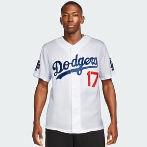 White Dodgers Baseball Jersey - Ohtani #17 Sports Top Athletic Techwear Sports Top Athletic Techwear
