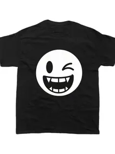 Vintage Graphic T-Shirt, Round Neck, Epic Vampire Face Design, Gothic Storm Y2K Dark Style, Aesthetic, Unisex Streetwear, Casual Fitted Crop Top, Fashion