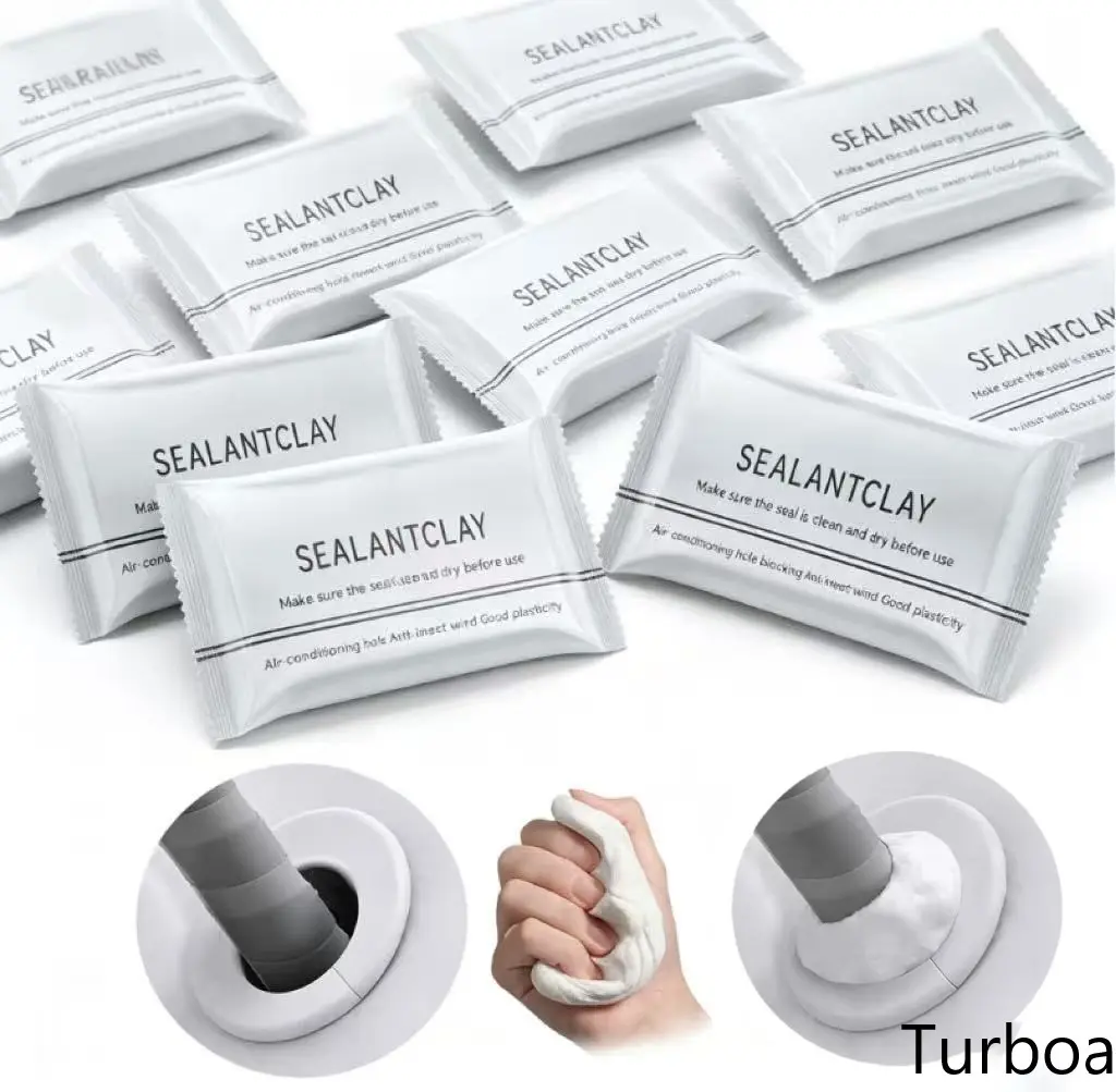 10 Pack Quick Repair Wall Seal Mastic, Waterproof Air Conditioning Hole Putty, Multi-use Sealant Mud for Drain Pipe & Wall Hole Leak Fixing