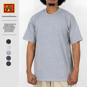 FBCOUNTY Men's Heavy Hard Short Sleeve T Shirt FB COUNTY Plain Crew neck T Shirt Casual Cotton Tee Basic Hip Hop Harem Shirts Big and Tall