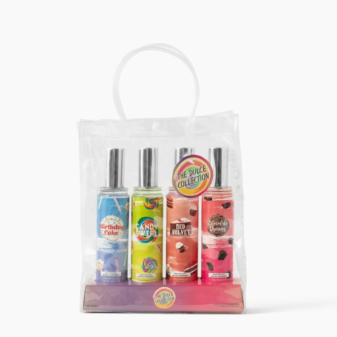 Dulce 4-Piece Body Mist Set - Sweet Tooth in a Spritz with Candy Swirl, Chocolate Dreams & More for Unique Fragrance Layers