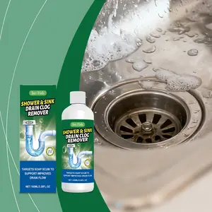 Drain Cleaner for Kitchen Sink Clogs, Hair & Grease Blockage Remover, Home Use Plunger, Effective Drain Unclogger, Soap Scum Remover