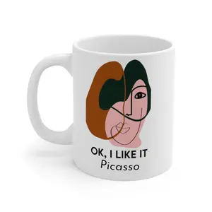 Ok, I like it Picasso - Funny Tiktok Meme - Gift Mug -  White, Ceramic, 11 fl oz Mug