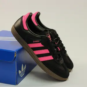 Adidas Samba OG Core Black Lucid Pink Women's Sneaker - Authentic Brand New Shoes JS1386