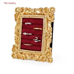 Vintage Ring Display Stand, Wine Ring Holder & Earring Showcase, Ideal for Gift Giving, Perfect for Weddings & Engagements