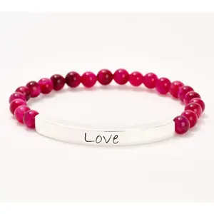 Christian James by Scott Grimes Sterling Silver Mantra Stretch Bracelet