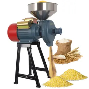 Dry Cereals Grinder,3000W Electric Grain Mill Grinder, Commercial Corn & Spice Grinder with Adjustable Thickness, with Funnel,Heavy Duty Dry Feed Flour Mill for Wheat, Rice, Herbs, and Pepper– 110V, Dry Use