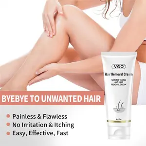 VGO Hair Removal Cream 120ml White Gentle One Time Remove Whole Body Use Long Lasting Hair Inhibition Calcium Thioglycolate White Tea Scent All Skin Types