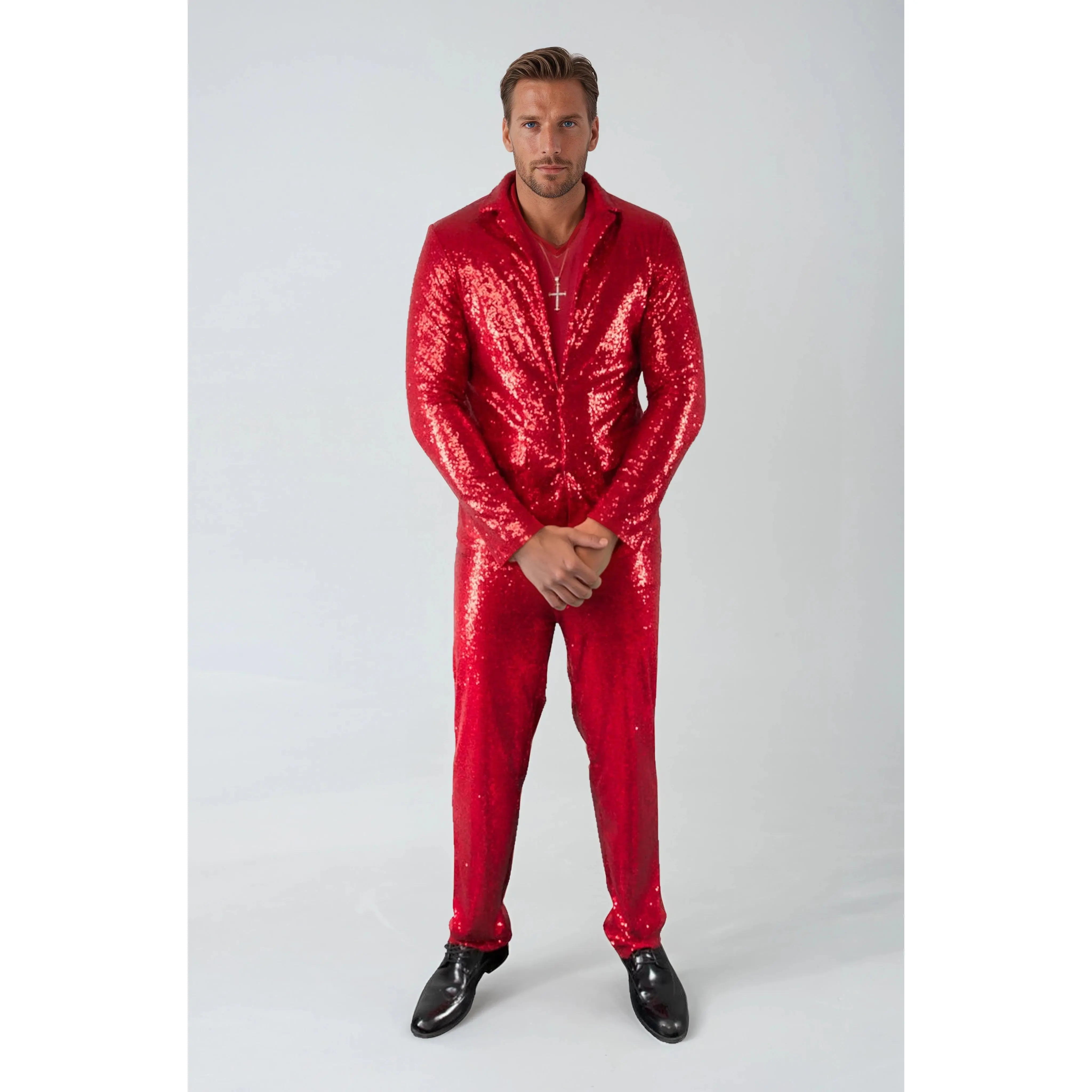 Red Sequin Men’s Suit